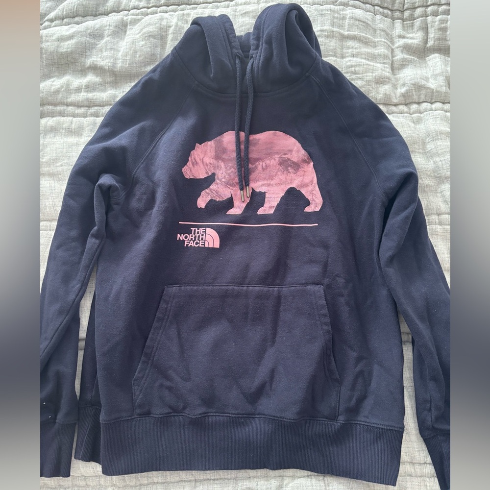 The North Face Navy Blue Hooded Swestshirt